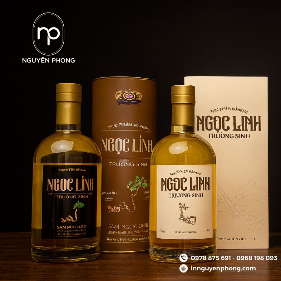 In tem dán rượu sâm giá rẻ tại Hà Nội